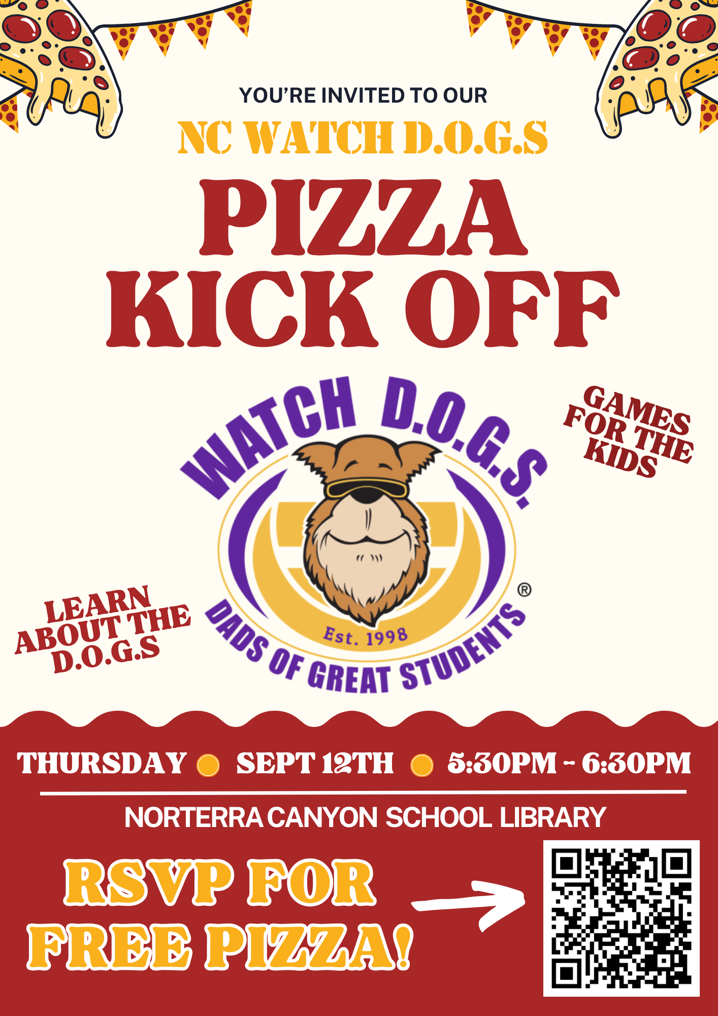 NC Watch DOGS Pizza Kick Off Event
