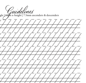 Procreate template - Copperplate Guidelines 3:2:3