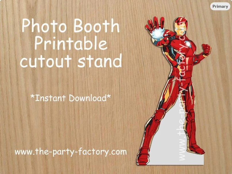Ironman Photo Booth Printable Cutout