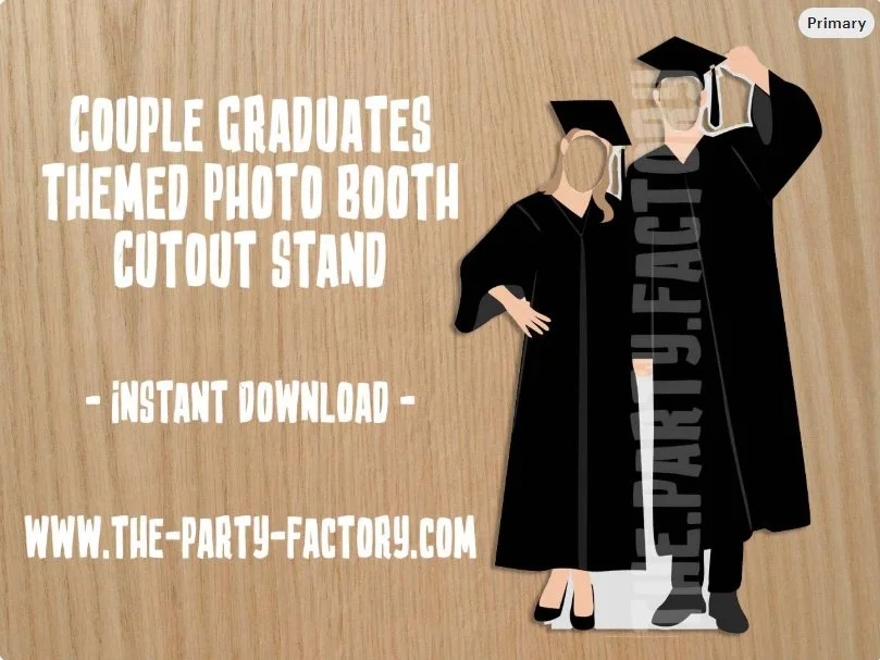 Graduate Couple Photo Booth Printable Cutout