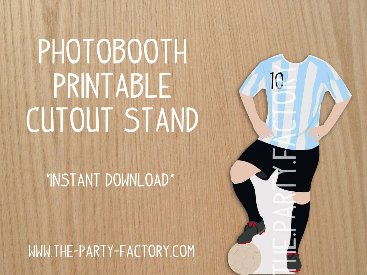Soccer Player Photo Booth Printable Cutout