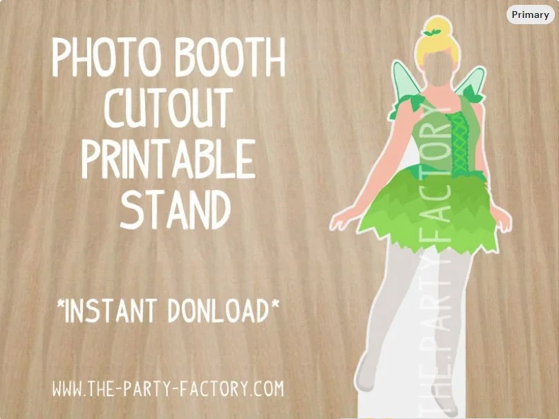 Tinkerbell Photo Booth printable Cutout