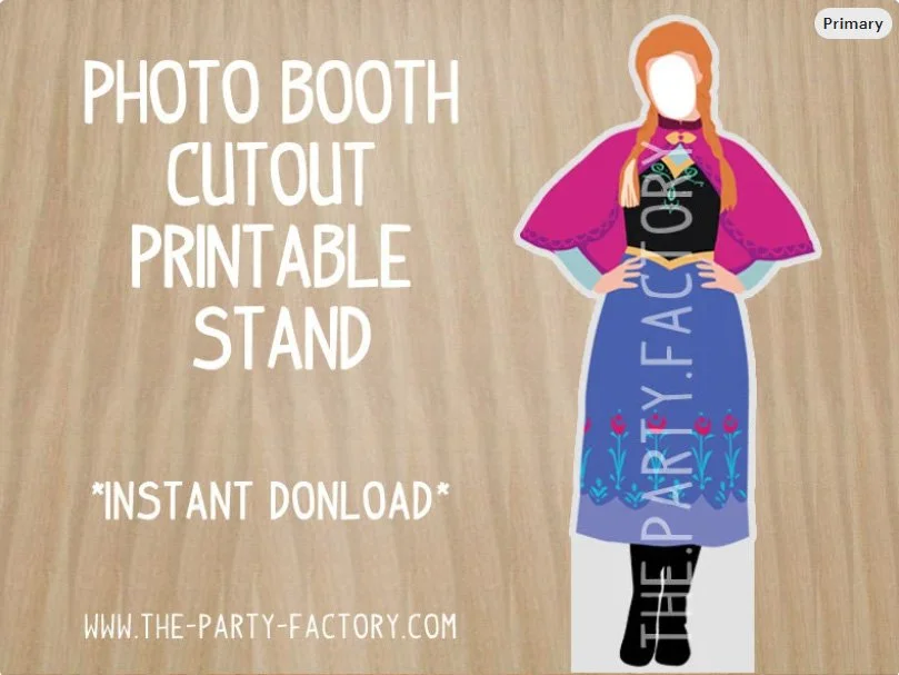 Anna Photo Booth Printable Cutout