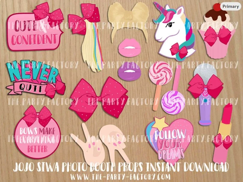 Jojo Siwa Photo Booth Printable Props