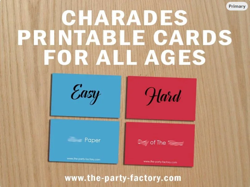 Charades Printable Game