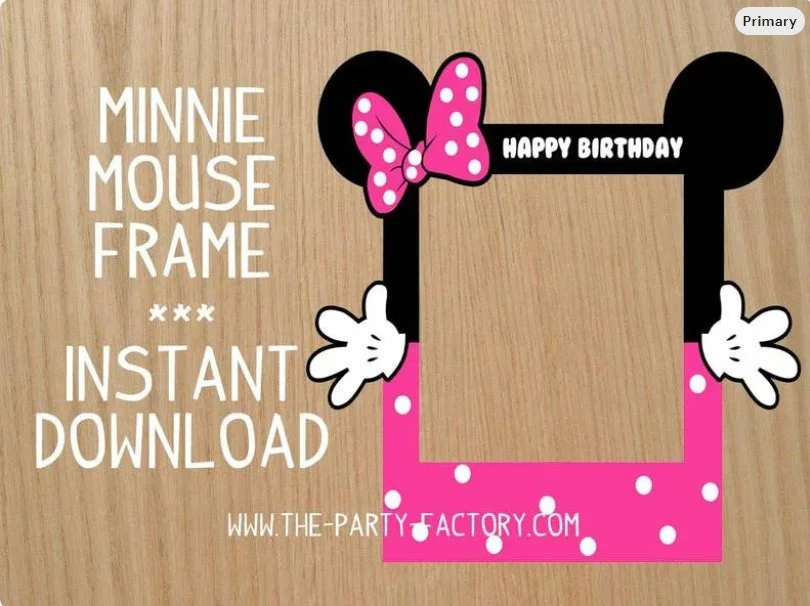 Minnie Mouse Photo Booth Printable Frame