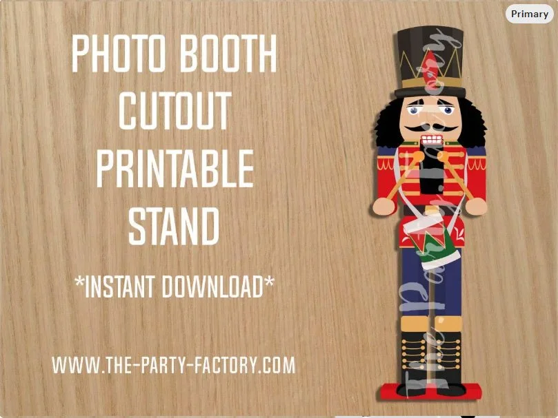 Christmas Nutcracker Photo Booth Printable Cutout