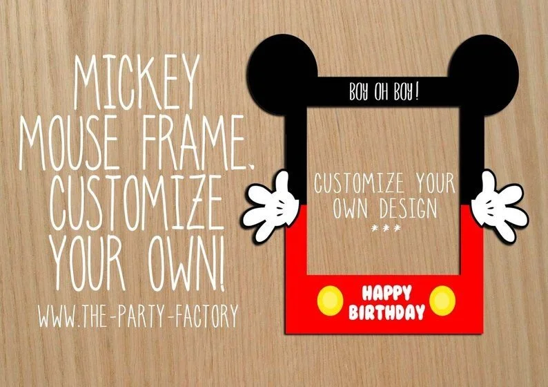 Mickey Mouse Photo Booth Printable Frame