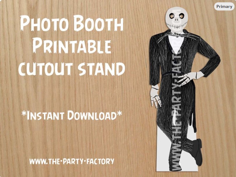 Jack Skillington Printable Photo Booth Cutout