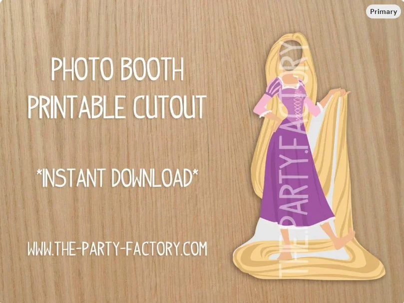 Rapunzel photo Booth Printable Cutout