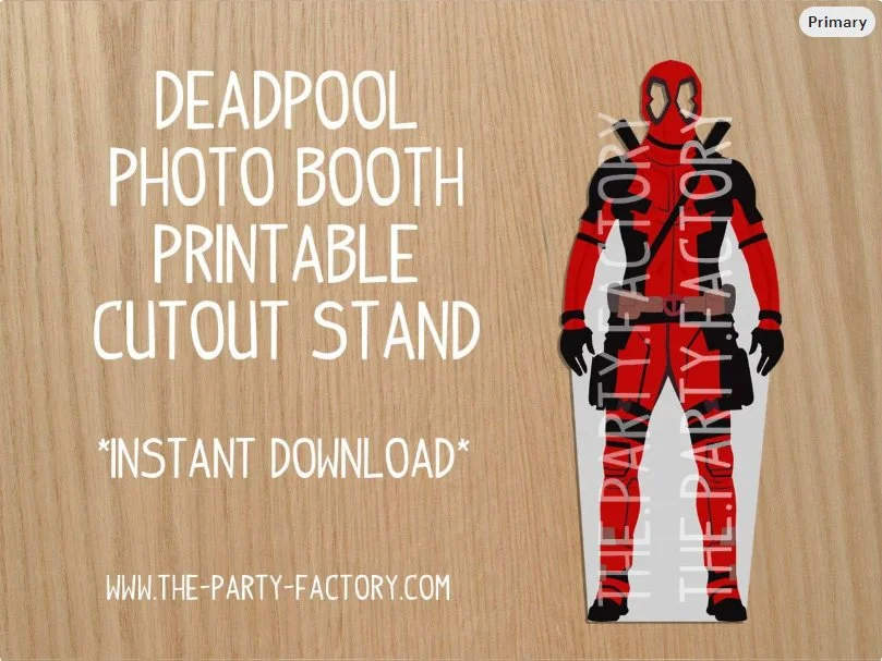 Deadpool Photo Booth Printable Cutout