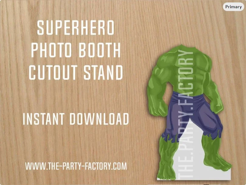 Hulk Photo Booth Printable Cutout