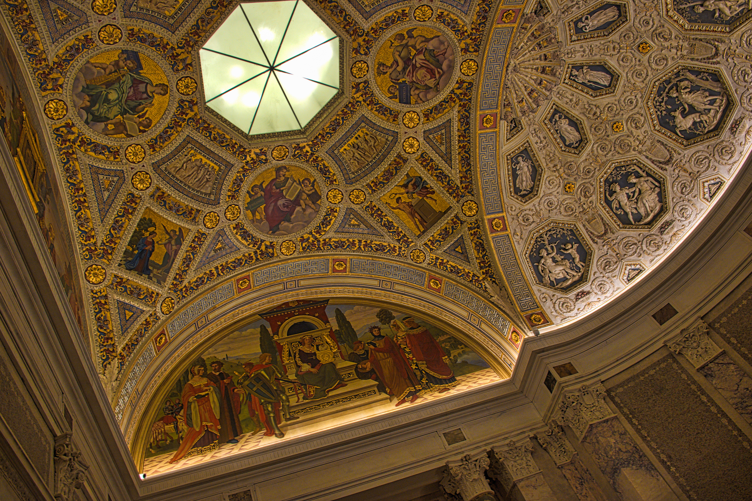 The rotunda, the central area between the Library, Librarian's Office, and Morgan's personal office