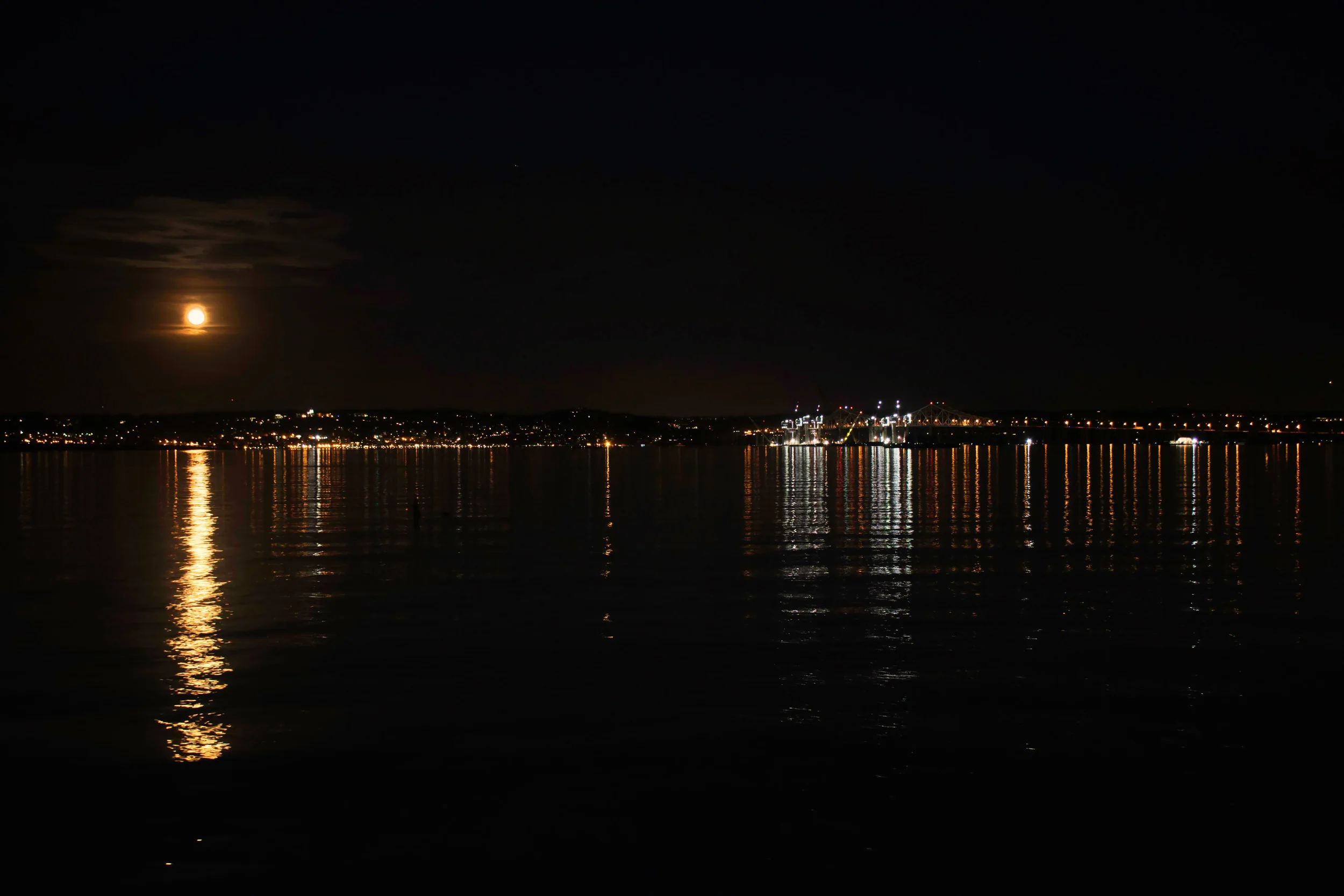 Mini Post: Full Moon Over the Hudson