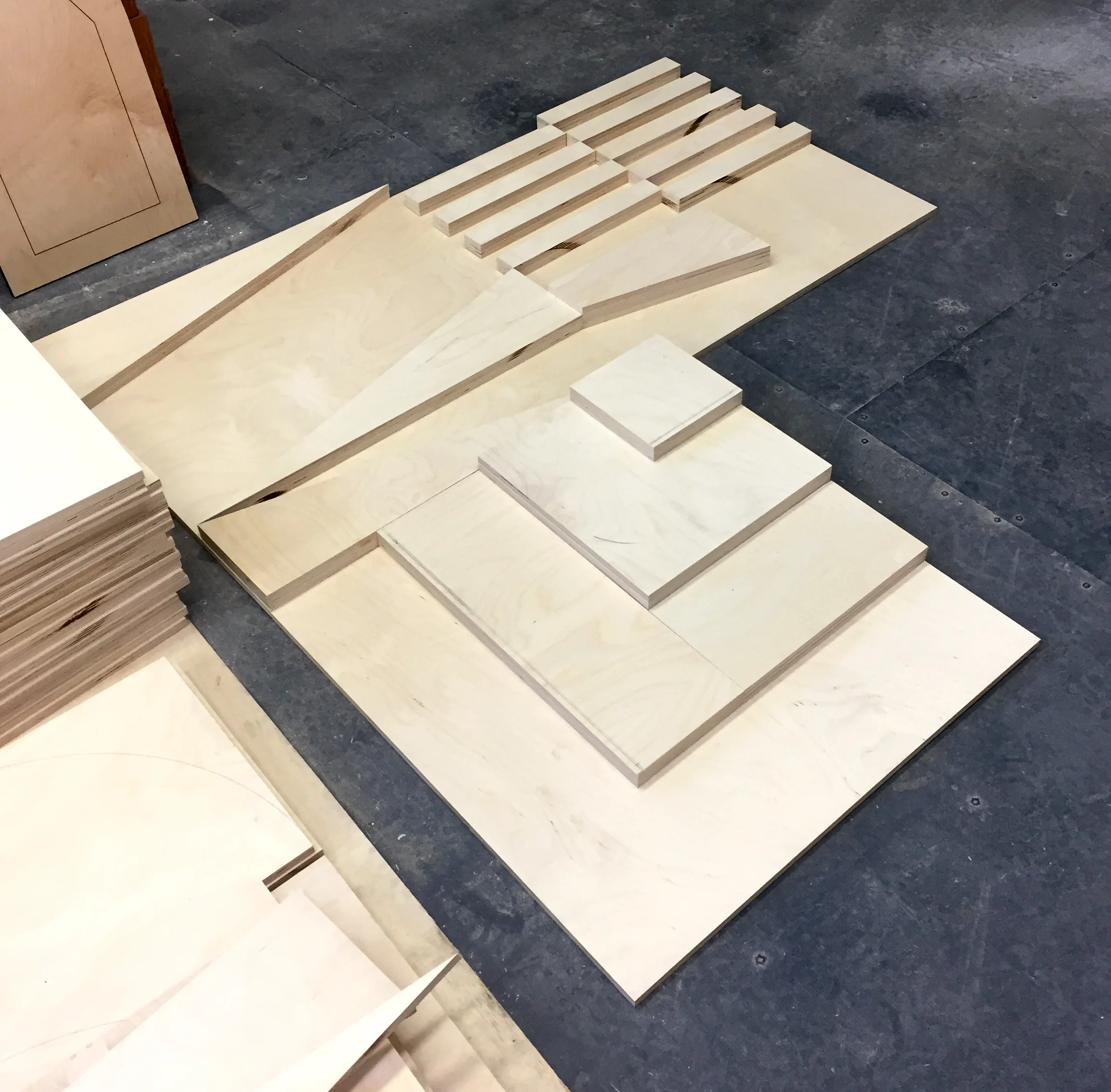 early stages of making the panels
