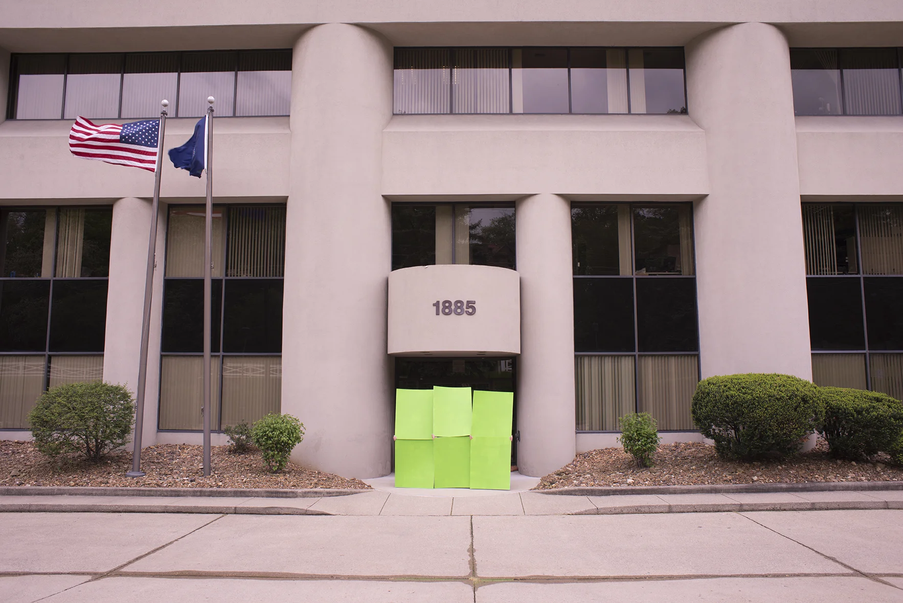 1895 Dixie Highway, Fort Wright, KY 41011. Mitch McConnell’s Northern Kentucky office. Preexisting Condition Trio: Performs My Abandonment. Vinyl billboard, 25 ft x 10 ft. 