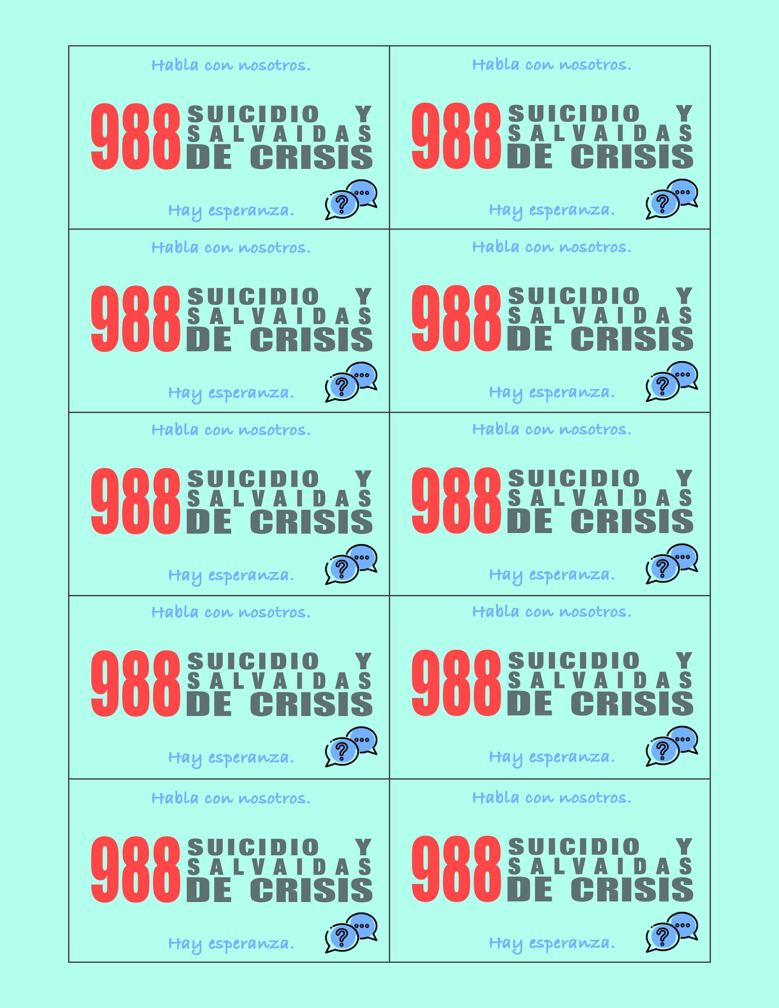 988 Lifeline Wallet Cards Front Print