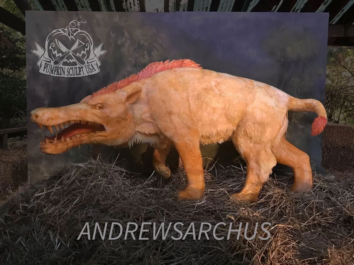 Andrewsarcus pumpkin sculpture