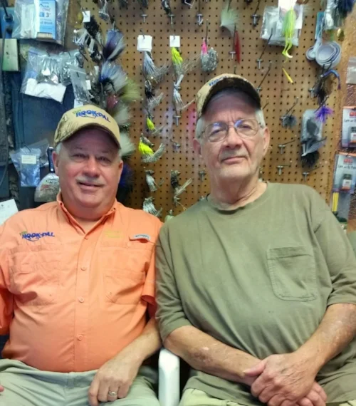 The "Legend" Steve Willis, well known manufacturer of many custom baits around Virginia. Having a great lunch with him talking old fishing stories.