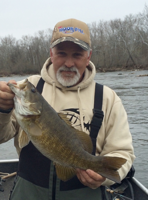 Winky Moore is hard to beat when it come to smallmouth bass , great catch Winky !
