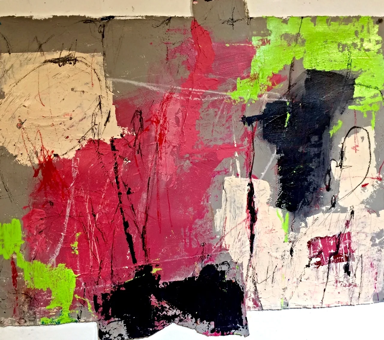 Untitled, 2016. Mixed media on Rives BFK, 23"x30".