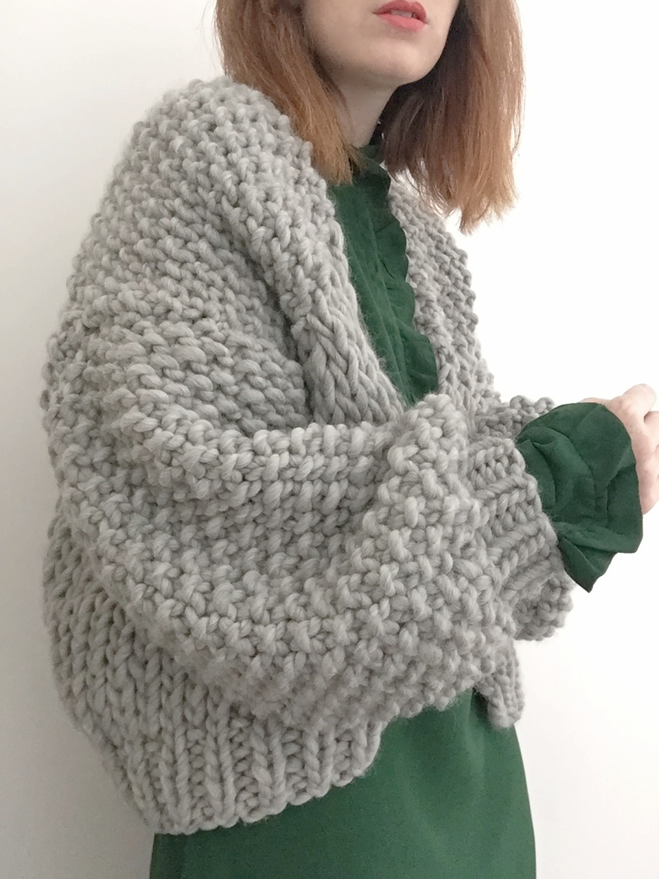 bubble sleeve cardigan knitting pattern
