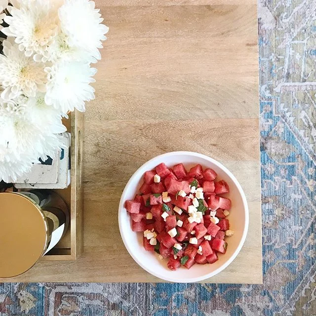 Summer = watermelon + feta + mint (from the terrace) salad 🍉
-
#summersalads #summerinabowl #interiors #crownheights #prospectheights #nyc #designinspo #highlow #mywestelm #ighome #instahome #homeinspo #instadesign #welltravelled