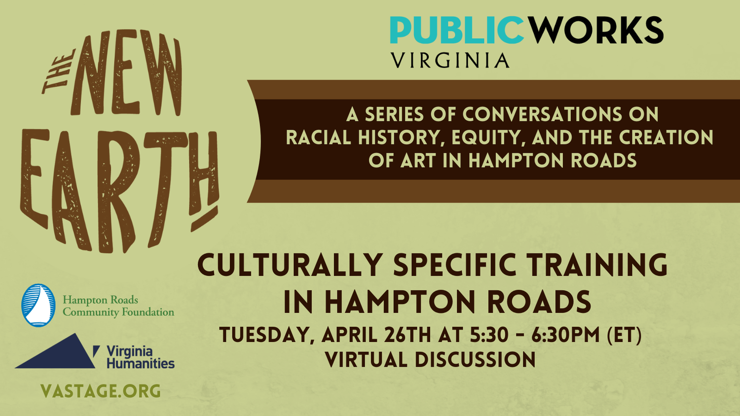 THE NEW EARTH April Panels — Virginia Stage Company