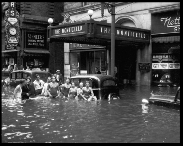 Monticello Hotel (downtown Norfolk) after the hurricane of 1933