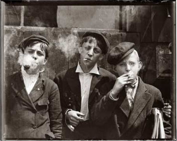 A group of child chimney sweeps taking a break from their workday during the middle Victorian period. These kids can’t be much older than 10, but their hardened expressions challenge the photographer to call them tikes or pat them on the head.
