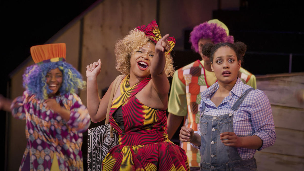 Meredith Noel as Addaperle, left, and Alana Houston as Dorothy in "The Wiz"