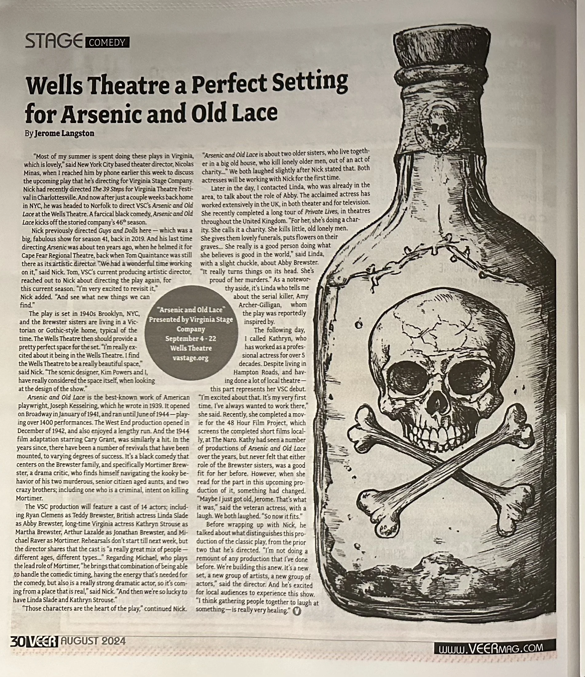 VEER | Wells Theatre a Perfect Setting for Arsenic and Old Lace