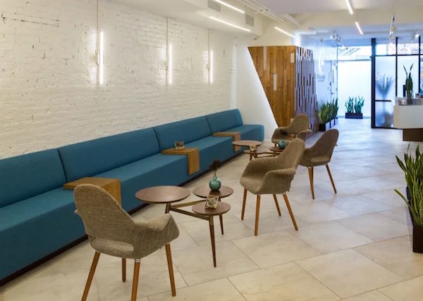 The look and feel of the space was designed to transition to a more casual space in the event of loosened laws on the controlled substance.