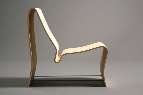 The shape for the Ark chair was inspired by furniture and architecture found throughout a tour of Scandinavia, and guided by traditional Danish production methods.