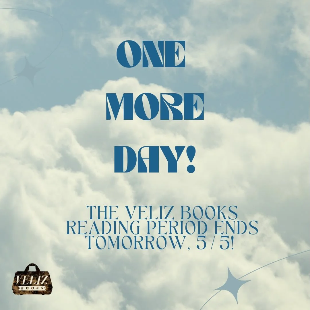 You have until Tuesday, May 5th to send us your manuscripts! We are accepting fiction, creative nonfiction, poetry, and translations. Go to velizbooks.com for more details! We are excited to read your work! #submittable #openforsubmissions #writing #