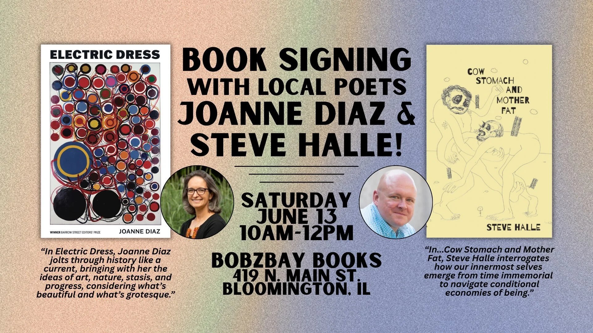 Veliz Books poet @stevehalle77 will be at @bobzbay on Saturday, June 13th from 10am-12pm! What better way to spend a Saturday? #poetry #indiepress #indiebookstores #velizbooks #velizbooksreaders