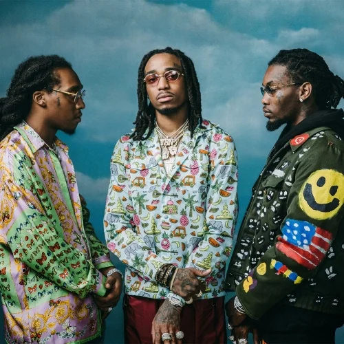 From left to right: Takeoff, Quavo & Offset 