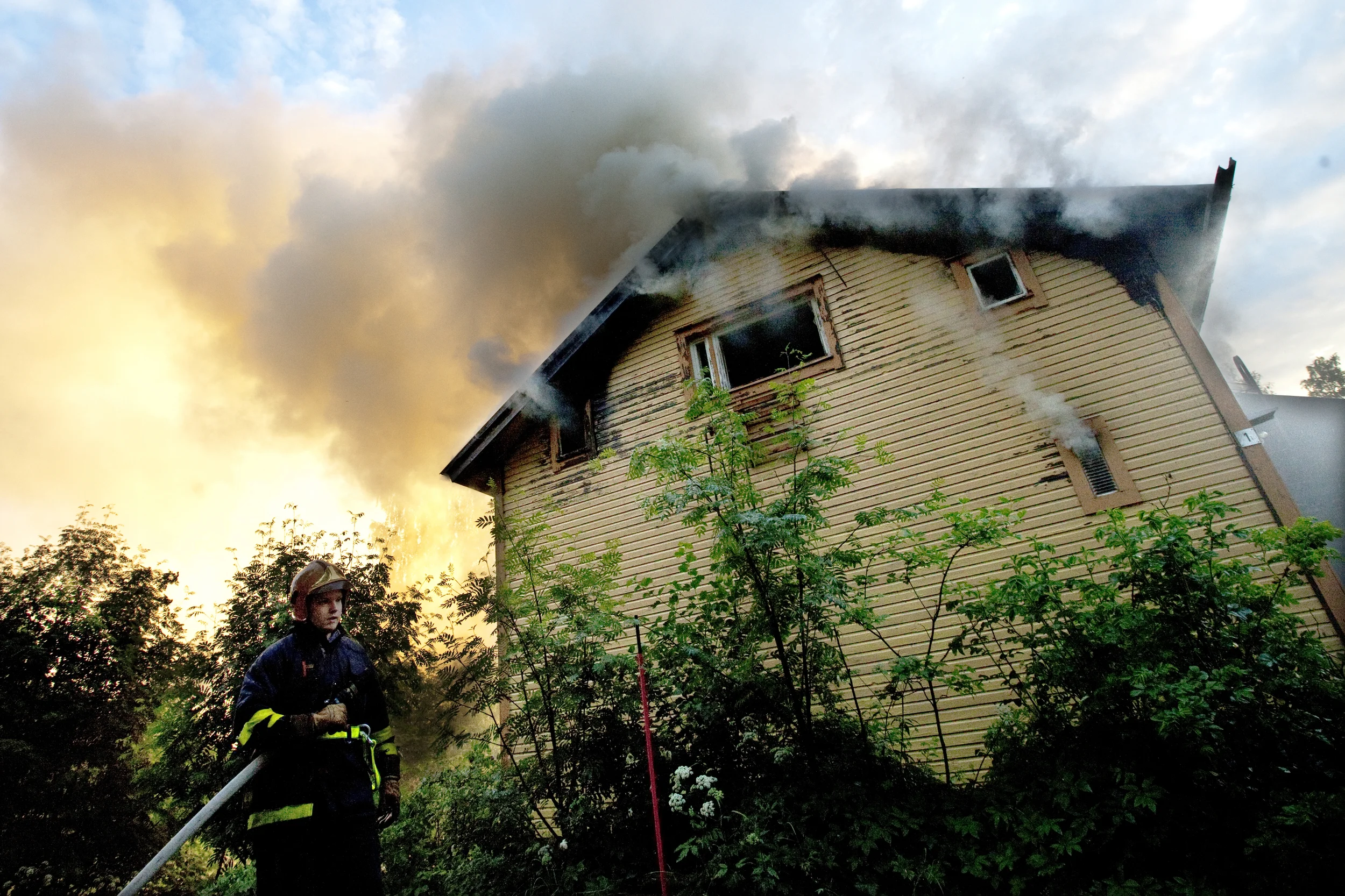 House is on fire in Sotkamo. © Kainuun Sanomat 
