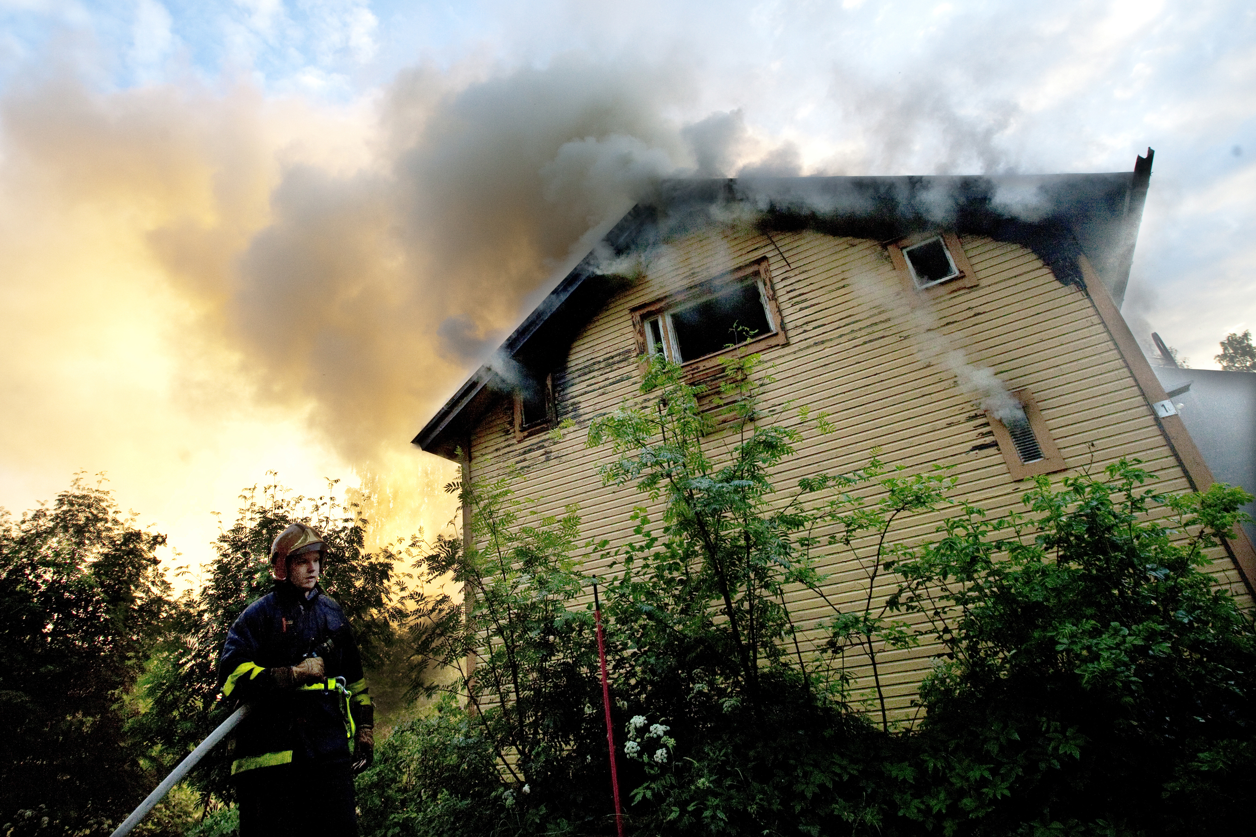 House is on fire in Sotkamo. © Kainuun Sanomat 