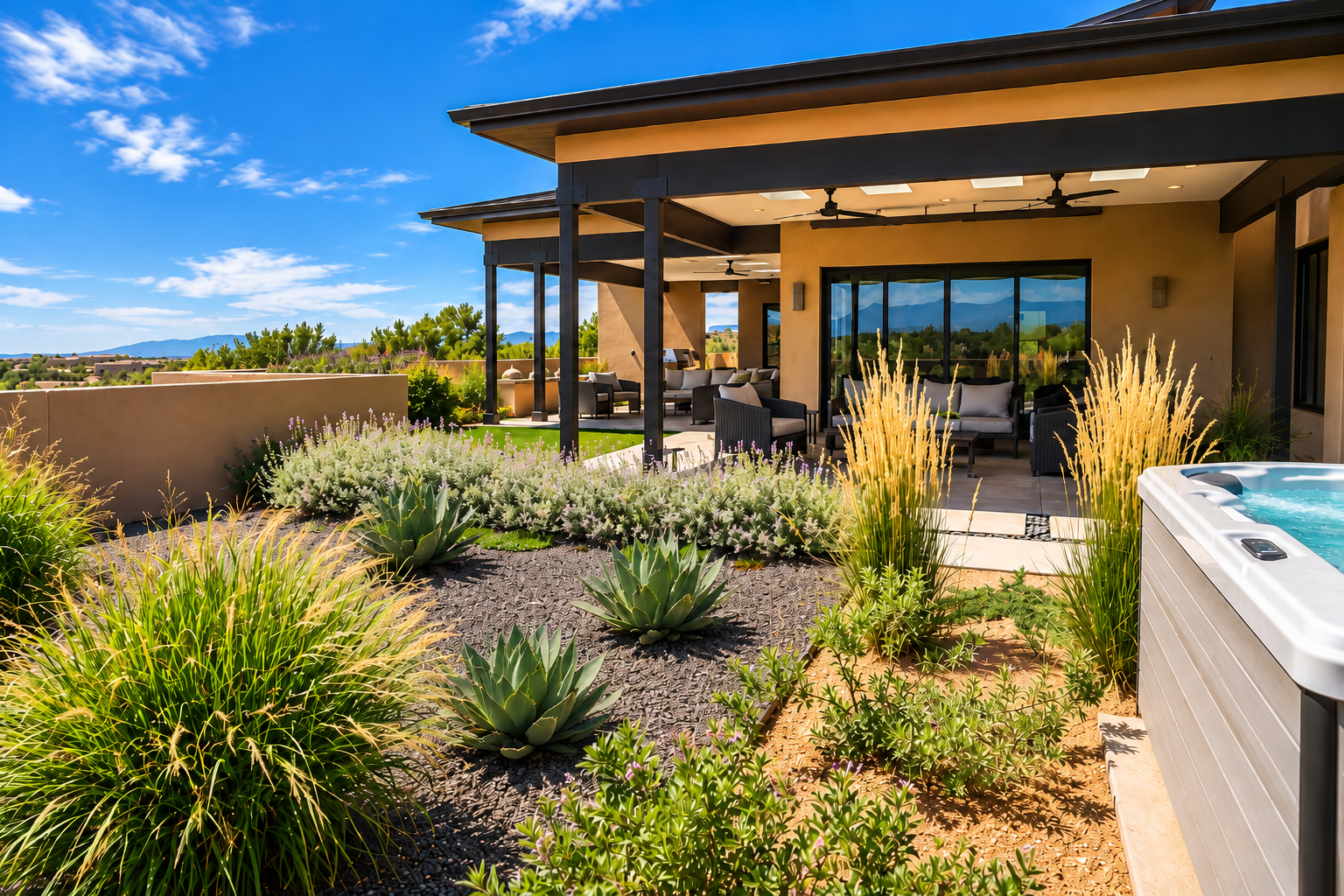 Expanded Agaves in a Desert-Modern Patio.png
