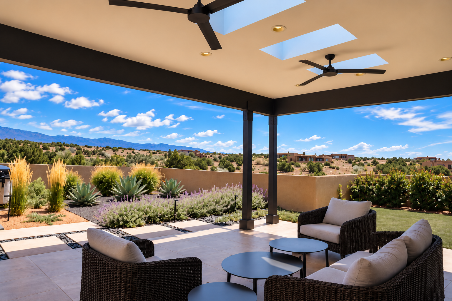 Luxury Desert Patio with Enlarged Agaves.png