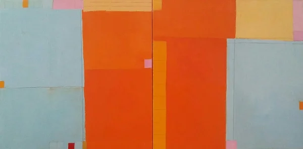 Ana Rendich -Unmoved by What the Wind does number III -diptych , size 24 H x 48 W, oil on canvas, price $ 2,800.jpg