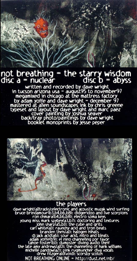 Not Breathing – Starry Wisdom CD Inserts (1997)