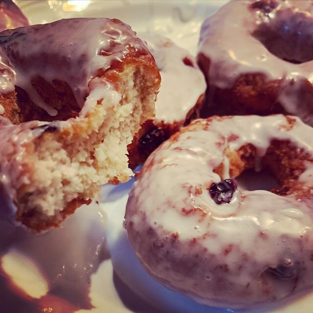 Blueberry donut day. Two hours to make and two minutes to eat. #donut #baking #louisville