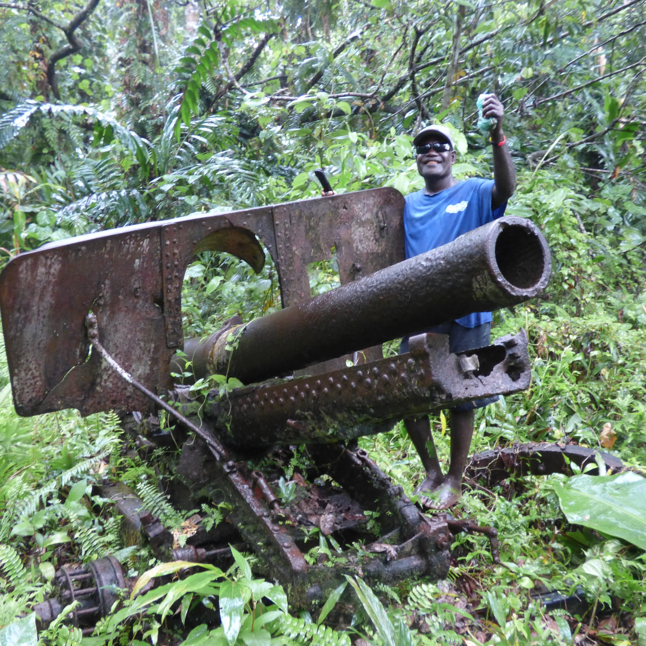 Chief Michael Vinosi possing at japs canon.JPG