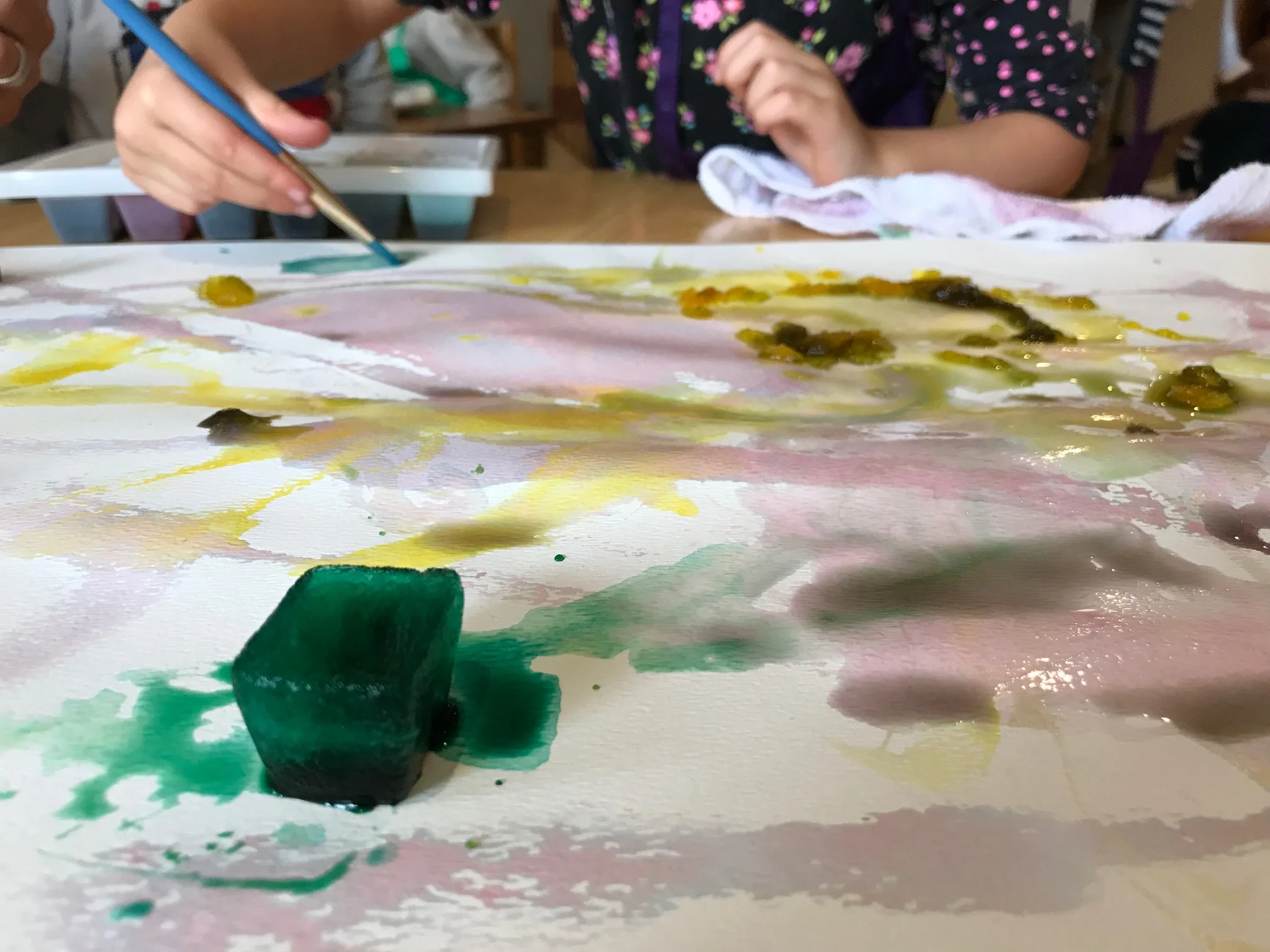 Painting with colored sea ice