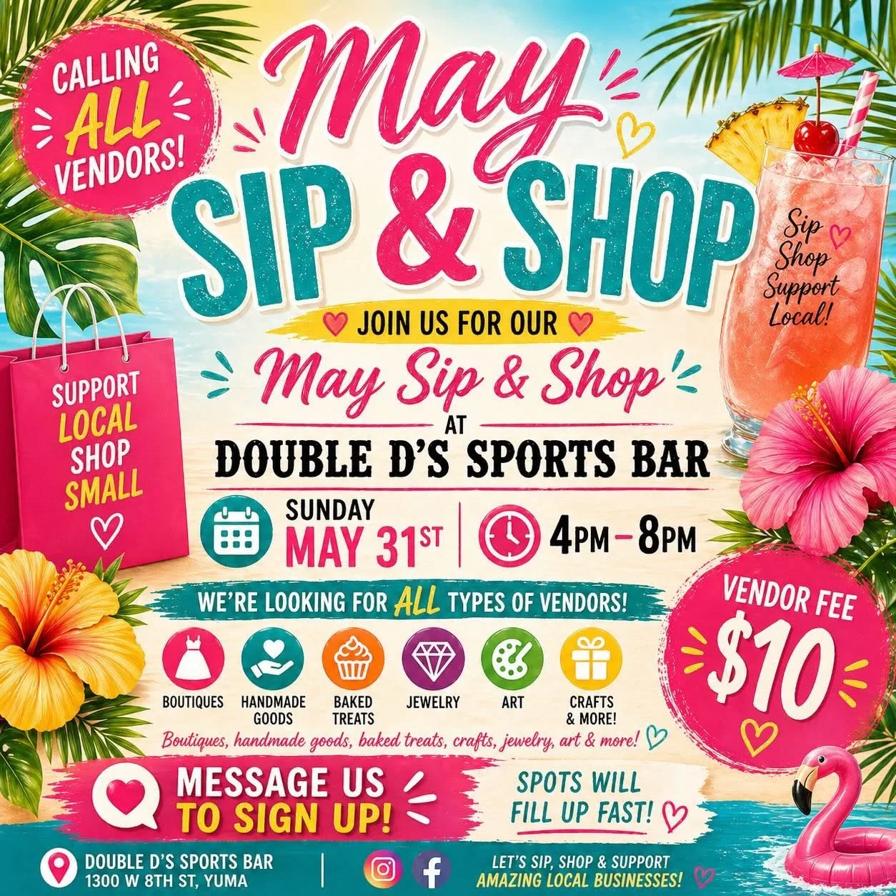 Pop'n Up May 31st At Double D's Sports Bar