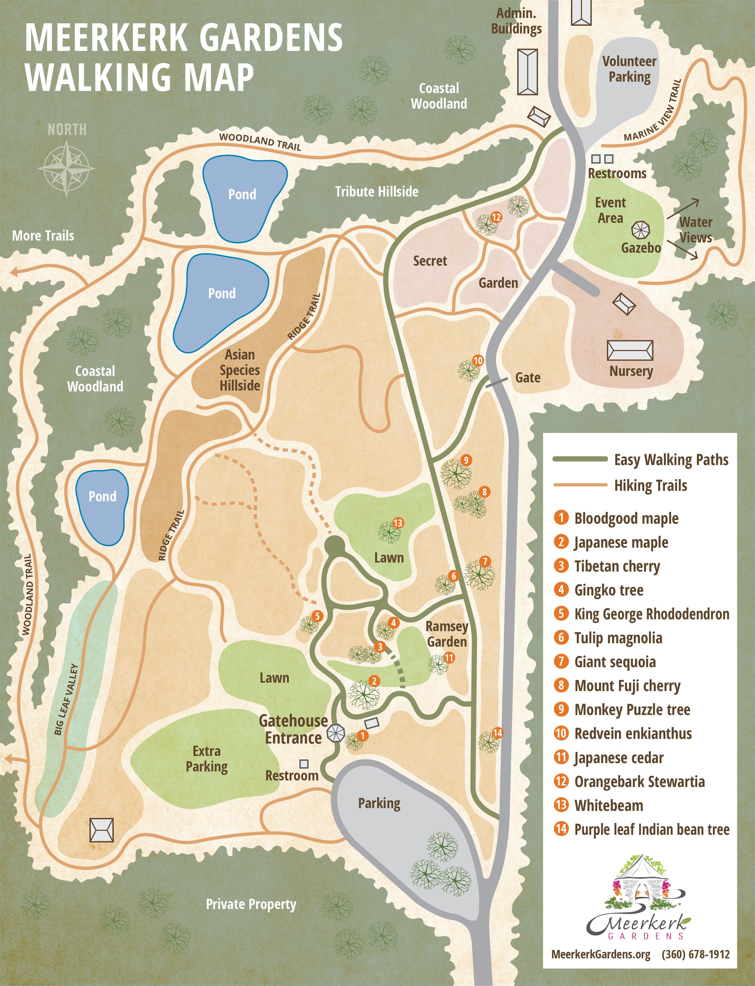 Meerkerk Gardens Walking Map