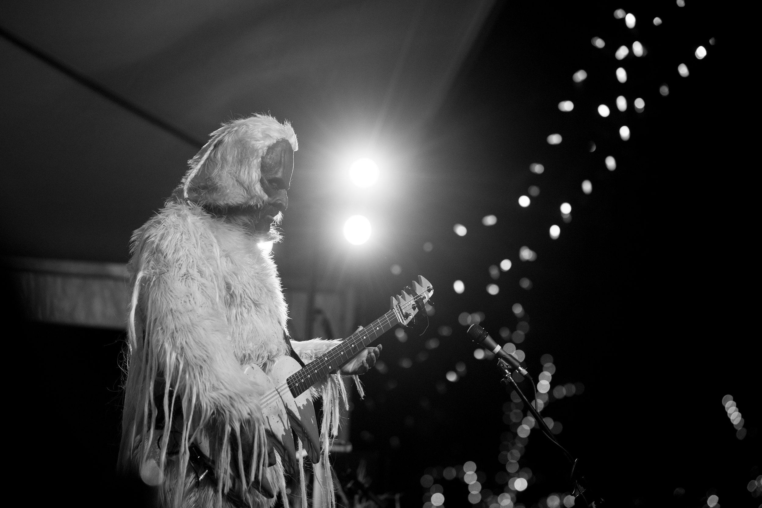 Donning full Sasquatch, PPL MVR on the Square Stage, Saturday night.