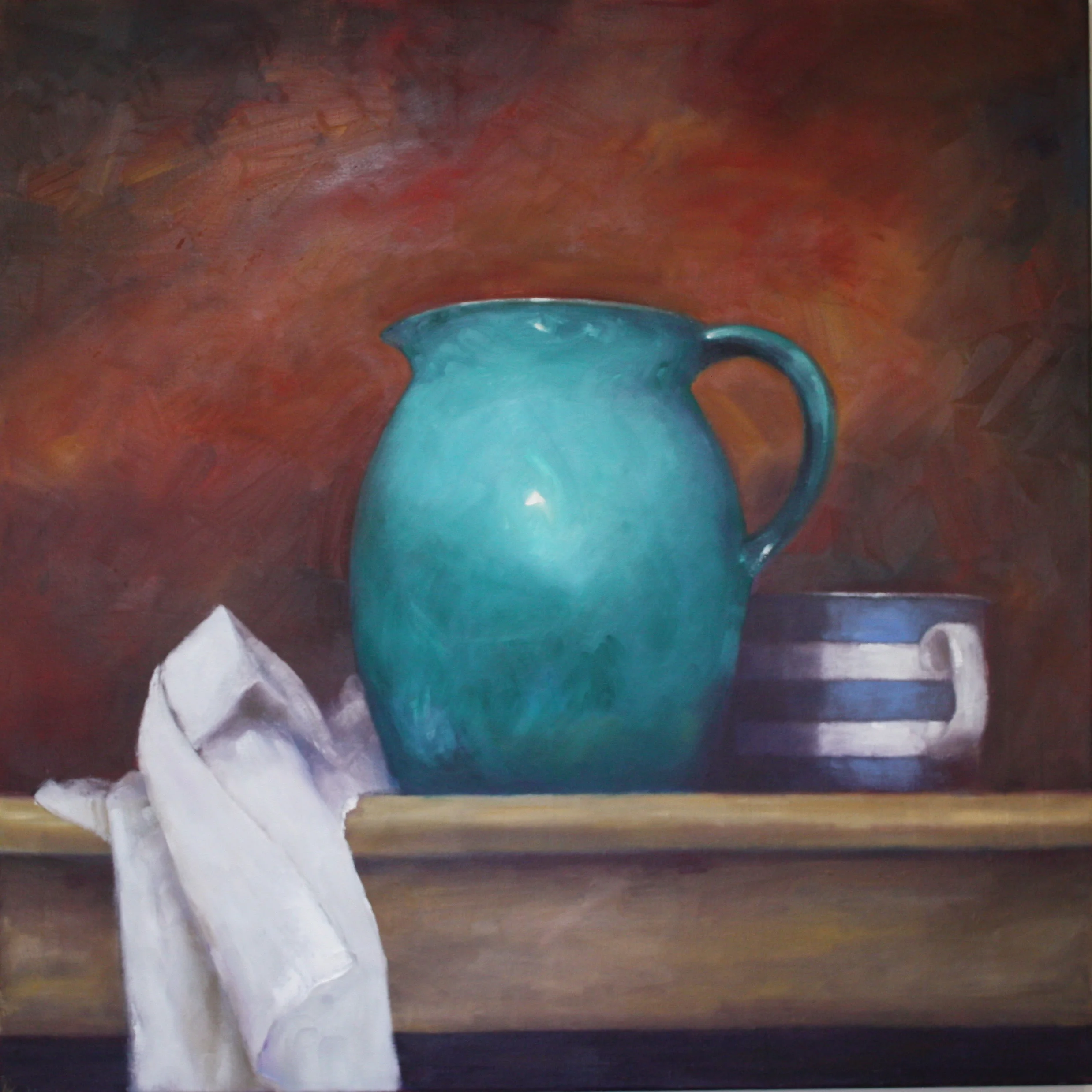 The Aqua Jug Oil on Canvas 90cm x 90cm